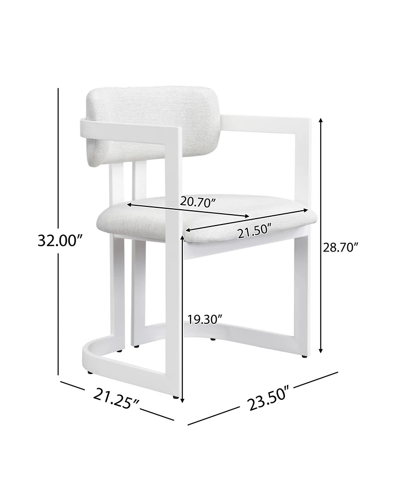Streamdale Furniture + 2 Pc. Set + Fabric & Metal + Upholstered + Dining Chairs