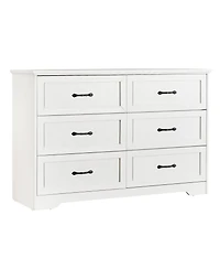 gaomon 6-Drawer Wooden Modern Dresser with Closet Storage Organizer Cabinet