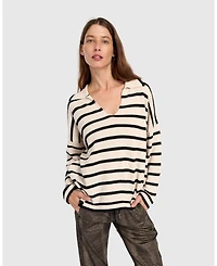 Alembika Women's Surfside Collared Sweater