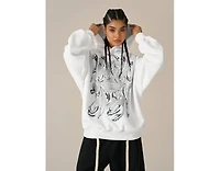 Aelfric Eden Women's Futuristic Liquid Metal Design Pullover Hoodie