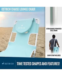 Ostrich Chaise Lounge, Versatile Facedown Beach Camping Pool Tanning Chair
