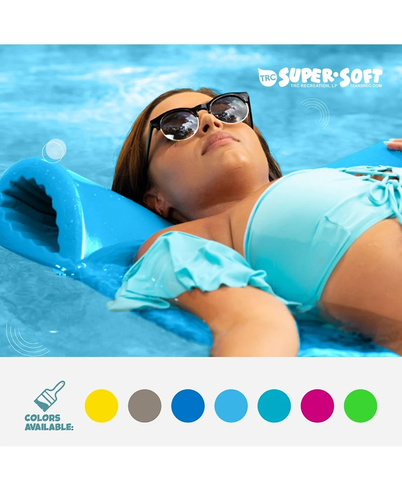 Trc Recreation Serenity 1.5" Thick Vinyl Swimming Pool Float Mat, Marina Blue