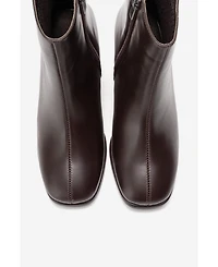 Forever & Always Women's Shoes Napoli Leather Block Heel Boot