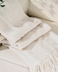 Battilo Texture Triple Zig-Zag Lightweight Throw, 50" x 60"