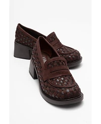 Prologue Shoes Marlon Woven Block Heel Loafer