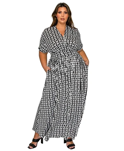 L I V D Plus Bellano Empire Waist Dress