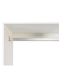 Streamdale Furniture Freestanding Wardrobe Closet with Shelves Drawer & Hanging Rod