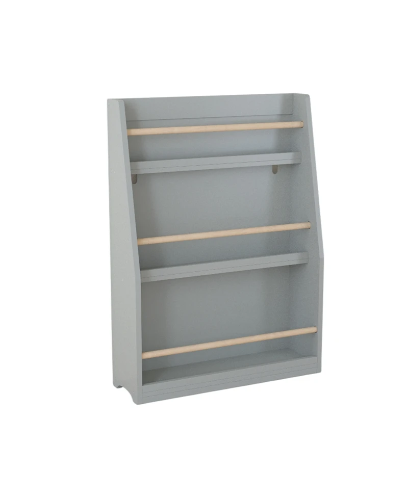 Streamdale Furniture + 3 Tier + Wood (or Mdf if applicable) + Gray Finish + Kids Bookshelf