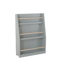 Streamdale Furniture + 3 Tier + Wood (or Mdf if applicable) + Gray Finish + Kids Bookshelf