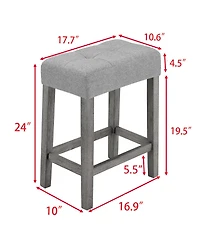 Streamdale Furniture Industrial Bar Table Set with Power Outlet