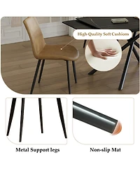 Streamdale Furniture Retractable Sintered Stone Dining Table Set