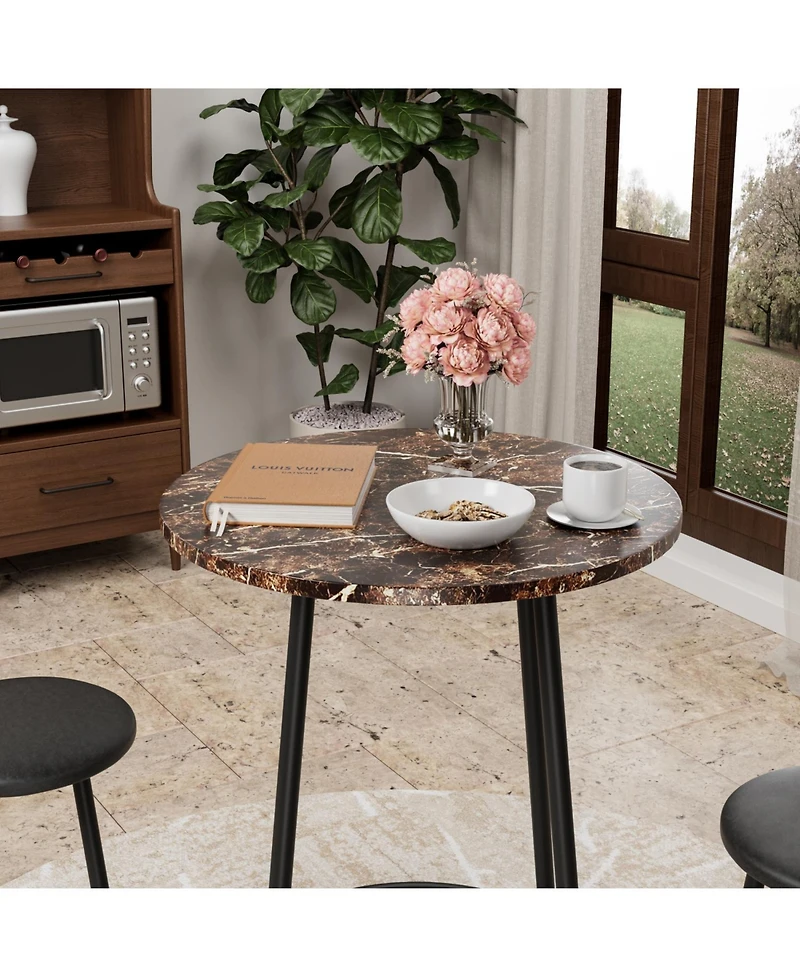 Streamdale Furniture 3-Piece Bar Table Set with 2 Bar Stools