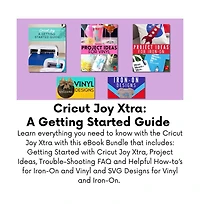 Cricut Joy Xtra with Smart Vinyl, Transfer Tape and Weeding Tool Beginner Bundle