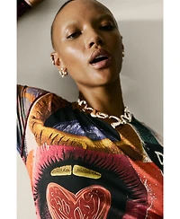 Desigual Women's Printed Dress With Lips