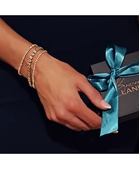 Bowood Lane 18K Gold Vermeil Bracelet with 5mm Bezel Set Simulated Diamonds