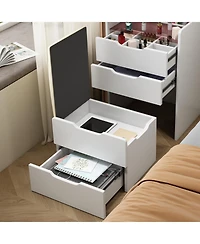 Streamdale 3-in-1 Makeup Vanity with Plip Top Mirror & 3 Drawers