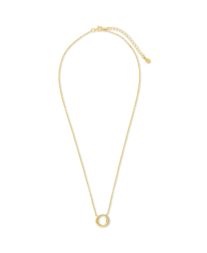 Sterling Forever Cz Interlocking Circle Pendan
