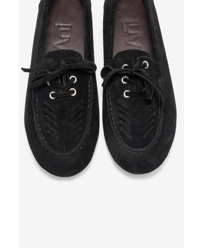 Forever & Always Shoes Lorven Leather Lace Up Loafer (Women)