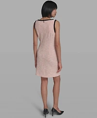 Karl Lagerfeld Paris Women's Front Bow Detail Sleeveless Short Dress