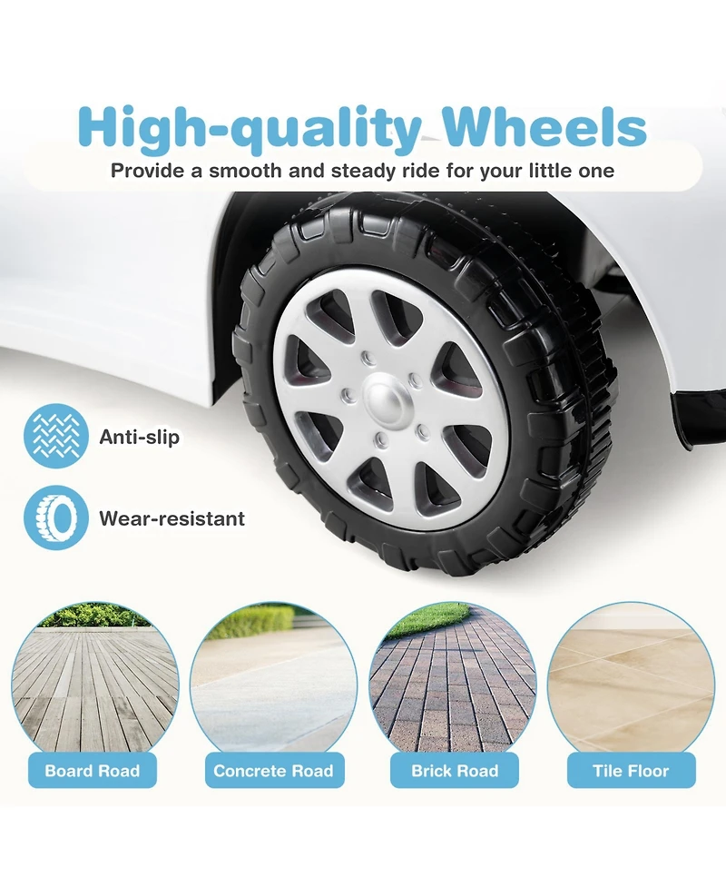 Hongge 3 In 1 Toddler Push Car Ride On Toy With Adjustable Canopy Storage And Handle