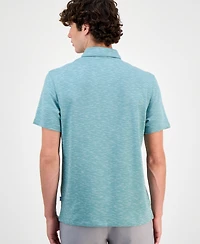 Alfani Alfatech Short Sleeve Marled Polo Shirt, Created for Macy's