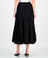 And Now This Women's Pull-On Tiered Maxi Skirt