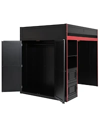 Streamdale Furniture Streamdale Gaming Loft Bed with Desk and Storage, Led Lights, Full