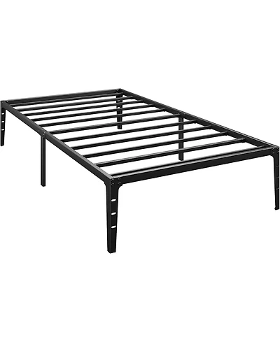gaomon Twin Size 14 Inch Metal Platform Bed Frame with Under Bed Storage Heavy Duty Steel Slats
