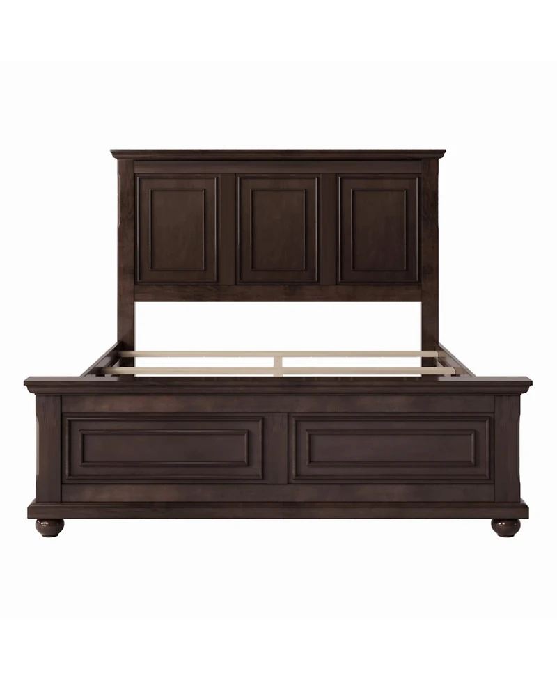 Streamdale Vintage Queen Bed Frame, Rich Brown