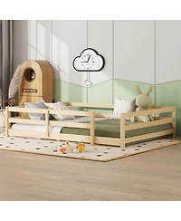 Streamdale Furniture Montessori Floor Bed with Fence