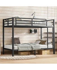 Streamdale Furniture Metal Twin Xl over Twin Xl Bunk Bed - Black