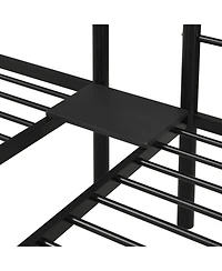Streamdale Furniture Streamdale Twin Over Twin Over Twin Triple Bunk Bed with Vertical Ladder and Safety Rail