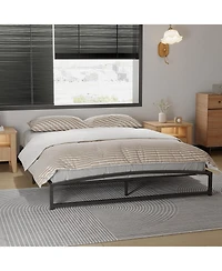 gaomon Full Size 6 Inch Metal Platform Bed Frame Heavy Duty Slats Underbed Storage Noise-Free Non-Slip