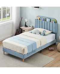 gaomon Twin Size Bed Frame Space Saving, for Living Room, Guest Room