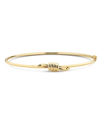 Devata Love Knot Bangle Bracelet in 14K Gold, Fits Small to Medium Wrist, Approx. 3.1 grams.