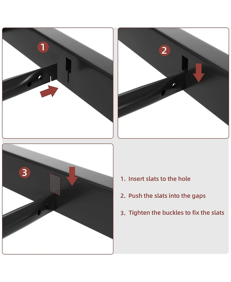 gaomon King Size Metal Bed Frame Platform with Headboard and Footboard