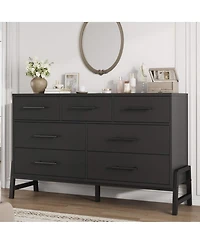 gaomon 7-Drawer 52-Inch-Wide Wood Chest, Closet Storage Modern Freestanding Dresser