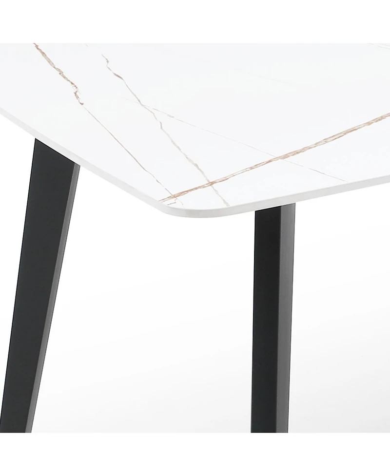 Porcelain Dining Table White 70"