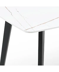 Porcelain Dining Table White 70"