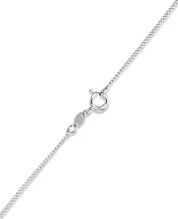 Macy's Marcasite (0.11 ct. t.w.) And Crystal Heart Locket Pendant Necklace in Sterling Silver