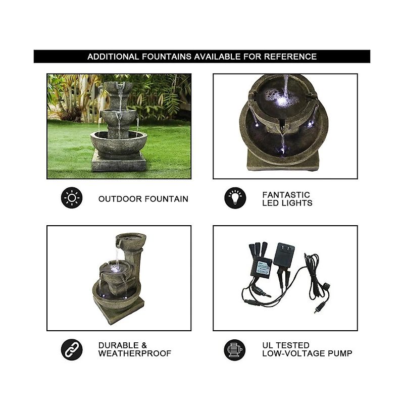 SunJet Outdoor Waterfall Fountain