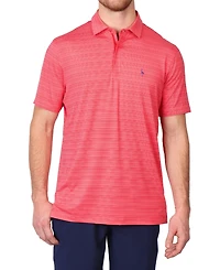 Tailorbyrd Men's Yarn Dye Stripe Performance Polo w/Covered Zipper Placket