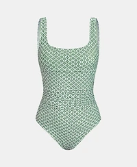 Cupshe Women's Square-Neck Cutout One-Piece Swimsuit with Wide Straps