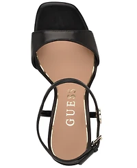 Guess Womens Hendora Leather Platform Stiletto Dress Sandals