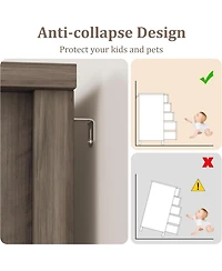 gaomon 5-Drawer Farmhouse Dresser, 48" Tall, Sliding Barn Door, Adjustable Shelf, Bedroom, Hallway, Living Room, Kitchen