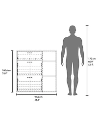 Fm Furniture Sierra Shoe Storage Cabinet, 2 Tilt-Out Drawers