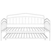 Simplie Fun Fox Twin Daybed with Twin Trundle, White