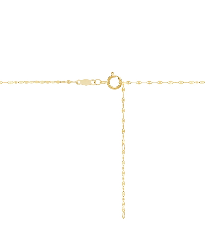 Macy's Mirror Chain Heart Pendant Necklace in 10k Yellow Gold