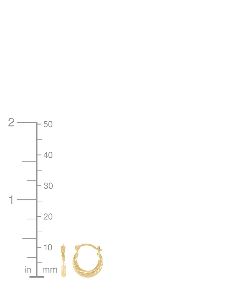 Macy's Hinged Catch Hoop Earrings in 14k Yellow Gold
