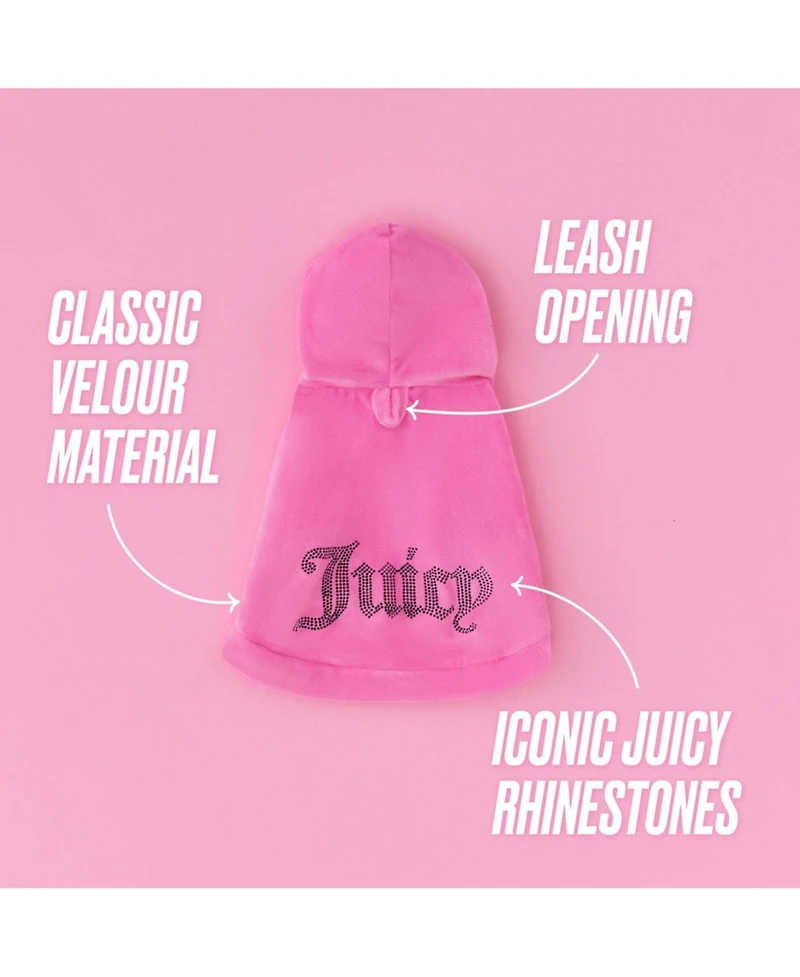 Juicy Couture Bling Velour Pet Hoodie